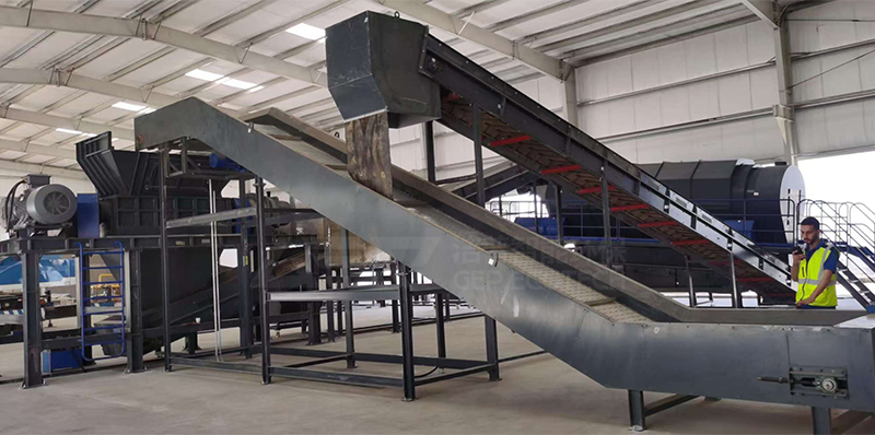 废铝破碎生产线现场