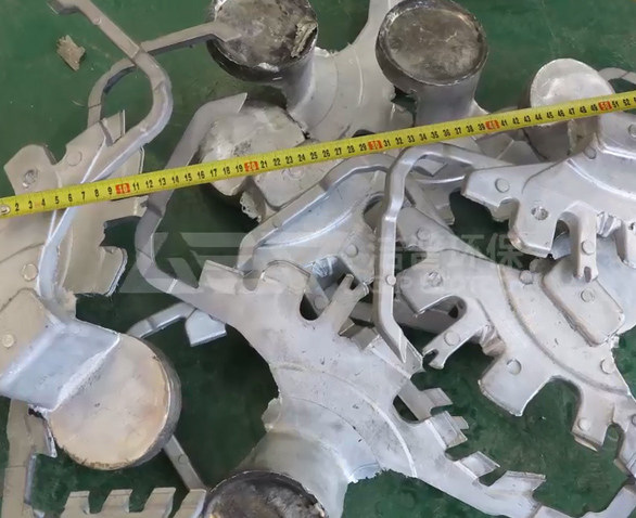 废铝合金铸件破碎机试机视频